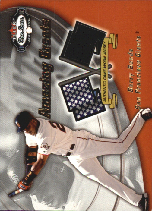 2002 Fleer Box Score Amazing Greats Single Swatch #2 Barry Bonds