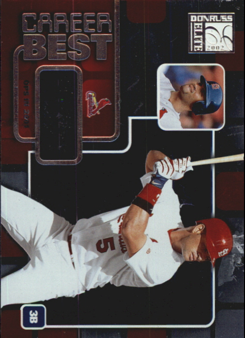 2002 Donruss Elite Career Best #1 Albert Pujols OPS/1013