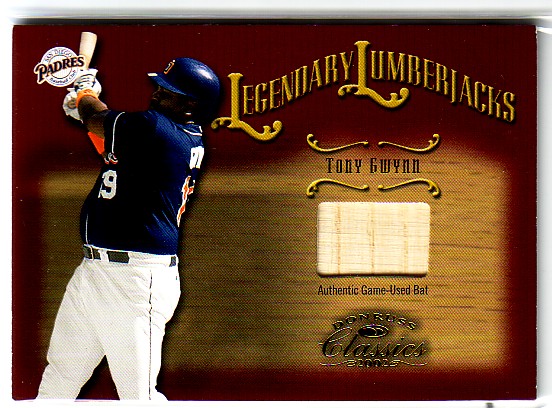 2002 Donruss Classics Legendary Lumberjacks #25 Tony Gwynn/500