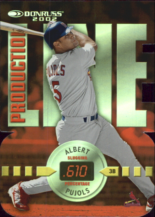 2002 Donruss Production Line Die Cuts #31 Albert Pujols SLG