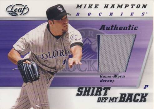 2002 Leaf Shirt Off My Back #MH Mike Hampton