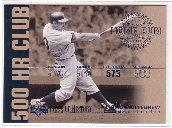 2002 UD Piece of History 500 Home Run Club #HR1 Harmon Killebrew