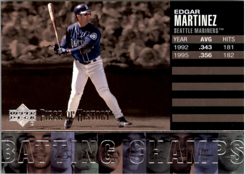 2002 UD Piece of History Batting Champs #B4 Edgar Martinez