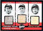 2002 Upper Deck Vintage Timeless Teams Game Jersey Combos #HOF Ty Cobb Pants/Babe Ruth Pants/Honus Wagner Pants SP