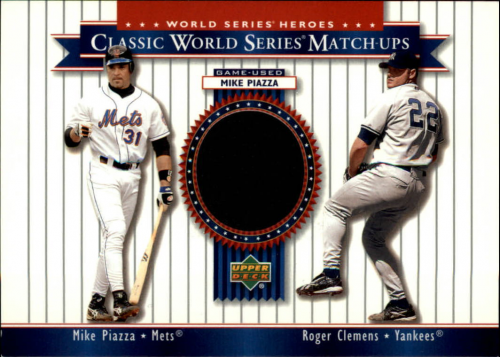 2002 Upper Deck World Series Heroes Classic Match-Ups Memorabilia #MU M.Piazza Jsy/Clemens
