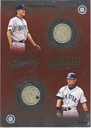 2002 Absolute Memorabilia Team Tandems Materials #27 Ichiro Suzuki Deck/Kazuhiro Sasaki Deck SP