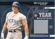 2002 Donruss Rookie Year Materials Jersey #3 Ivan Rodriguez