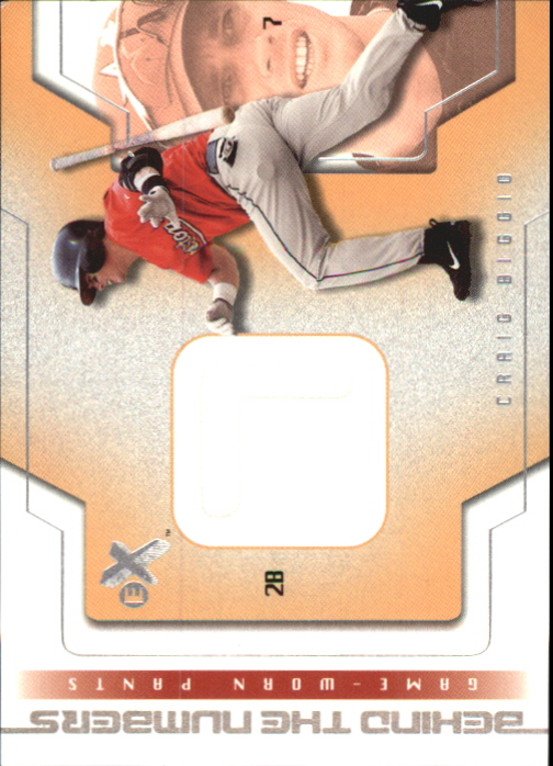 2002 E-X Behind the Numbers Game Jersey #2 Craig Biggio Jsy/Pants