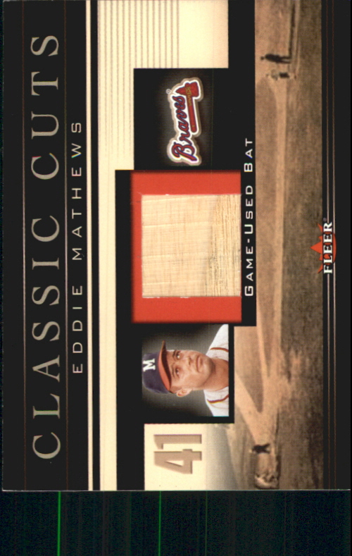 2002 Fleer Classic Cuts Game Used #EMB Eddie Mathews Bat/200