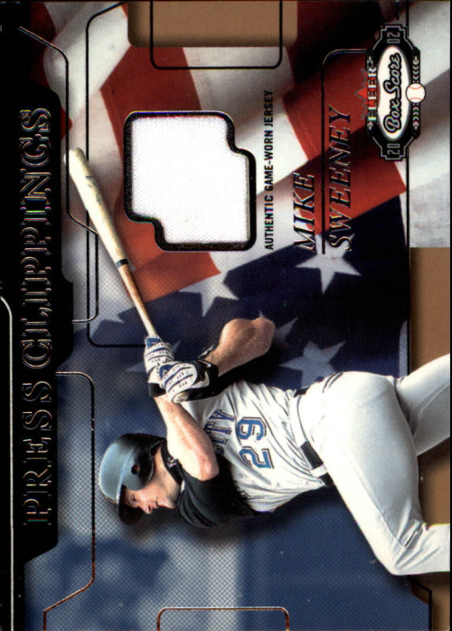 2002 Fleer Box Score Press Clippings Game Used #20 Mike Sweeney Jsy
