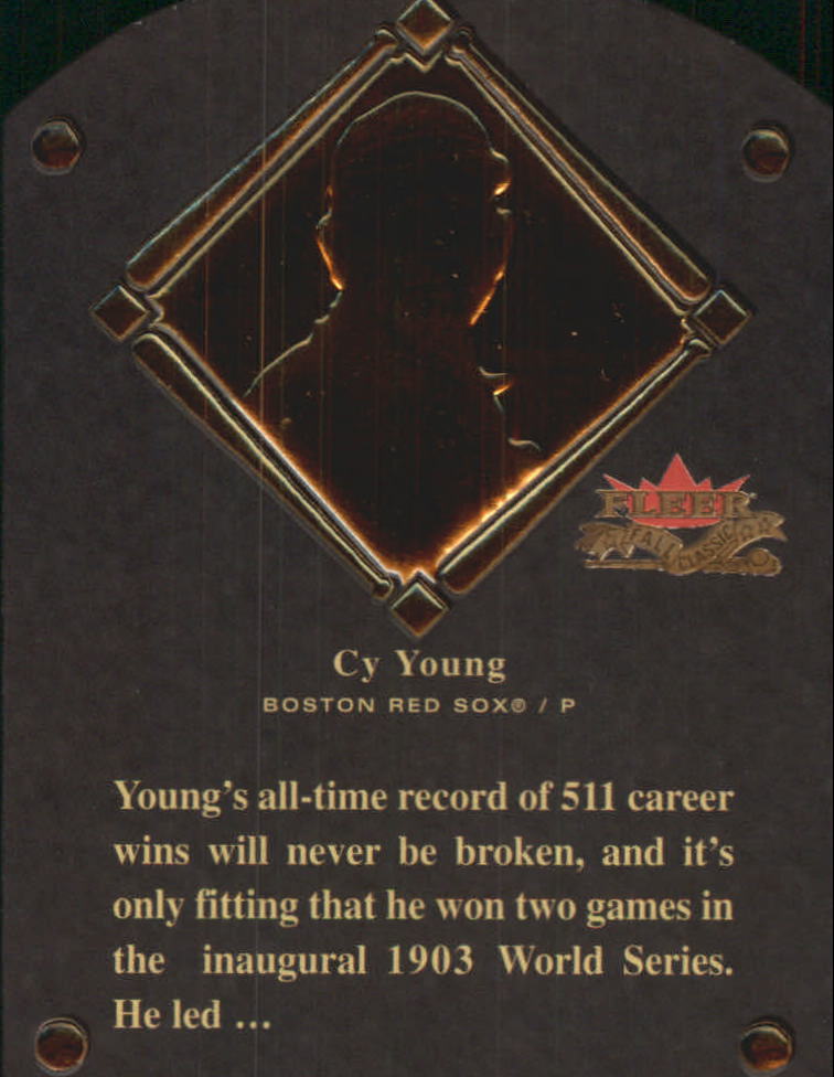 2002 Fleer Fall Classics HOF Plaque #6 Cy Young/1937
