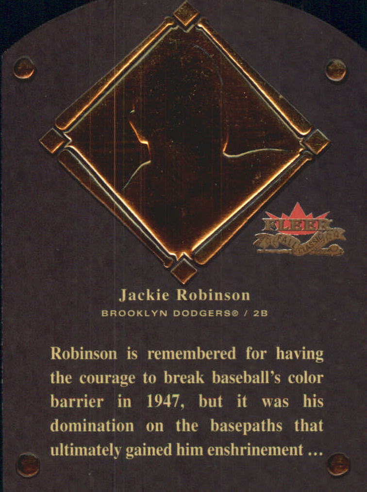 2002 Fleer Fall Classics HOF Plaque #11 Jackie Robinson/1962