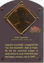 2002 Fleer Fall Classics HOF Plaque #16 Luis Aparicio/1984