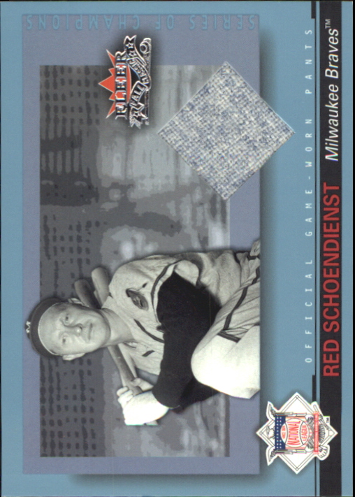 2002 Fleer Fall Classics Series of Champions Game Used #RS Red Schoendienst Pants