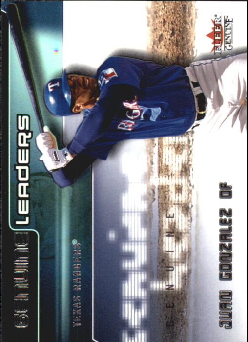 2002 Fleer Genuine Leaders #12 Juan Gonzalez