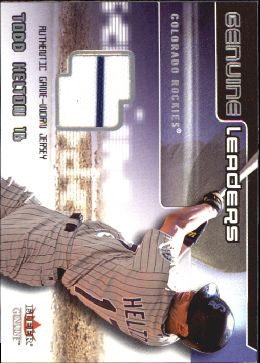 2002 Fleer Genuine Leaders Game Jersey #1 Todd Helton