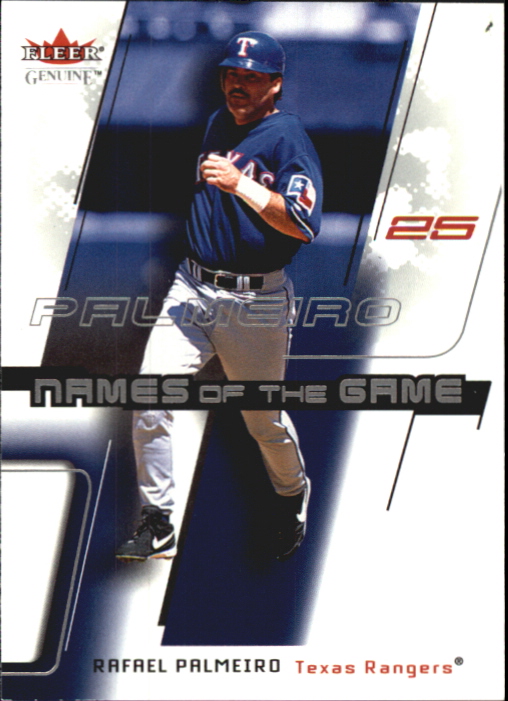 2002 Fleer Genuine Names of the Game #26 Rafael Palmeiro
