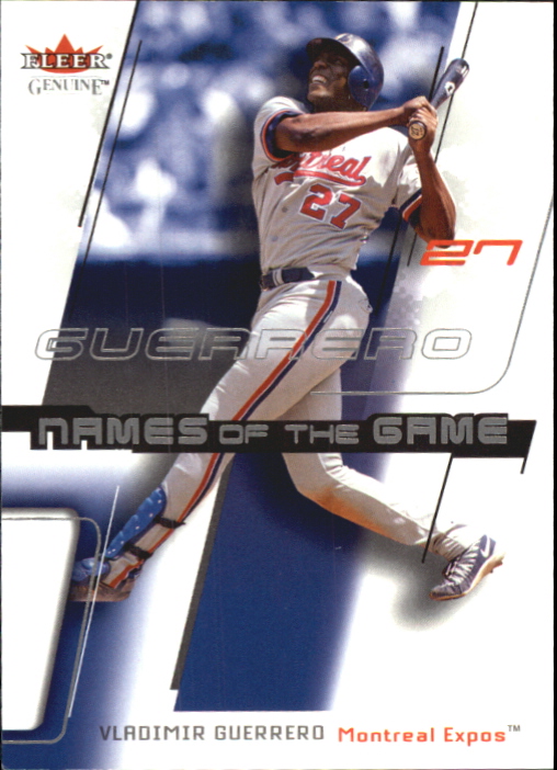 2002 Fleer Genuine Names of the Game #29 Vladimir Guerrero