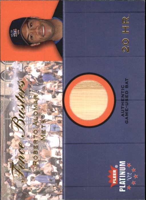 2002 Fleer Platinum Fence Busters #1 Roberto Alomar/800
