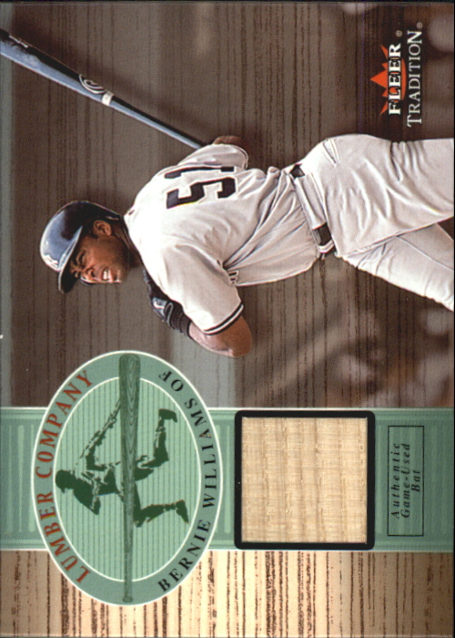 2002 Fleer Tradition Lumber Company Game Bat #30 Bernie Williams