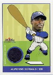 2002 Fleer Tradition Update Heads Up Game Used Caps #10 Alfonso Soriano