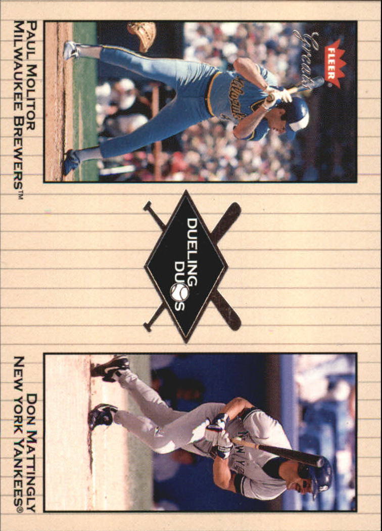 2002 Greats of the Game Dueling Duos #10 P.Molitor/D.Mattingly