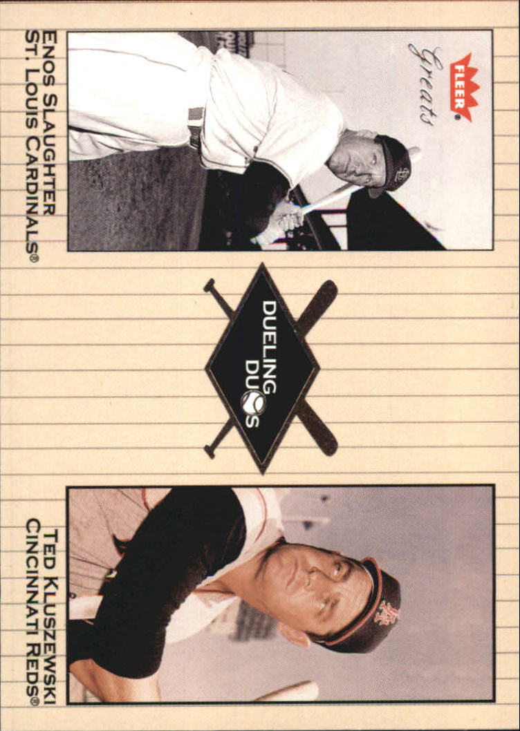 2002 Greats of the Game Dueling Duos #25 E.Slaughter/T.Kluszewski
