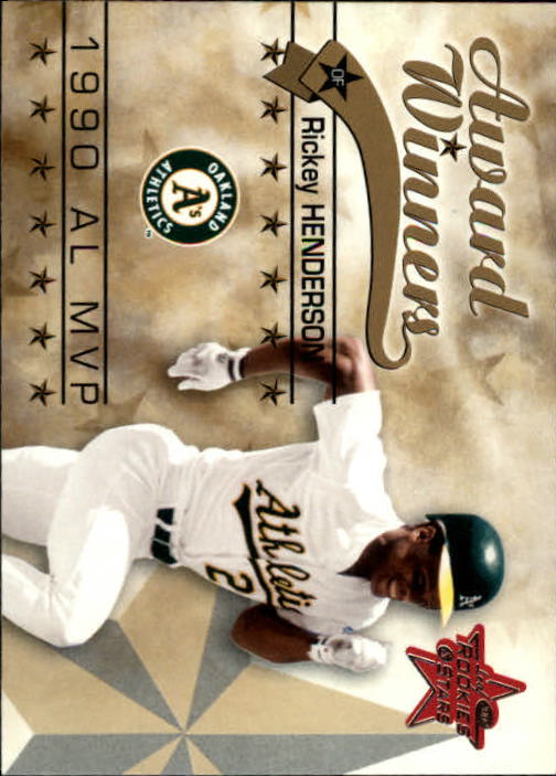 2002 Leaf Rookies and Stars #265 Rickey Henderson 90 MVP