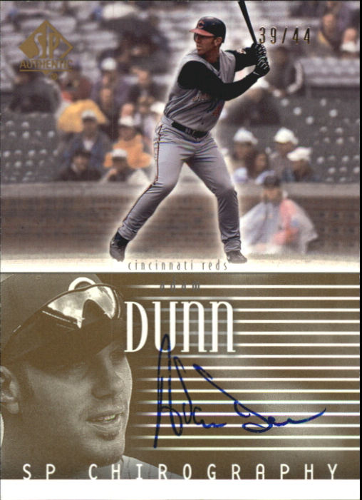 2002 SP Authentic Chirography Gold #AD Adam Dunn/44
