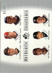 2002 SP Authentic Excellence #AE Ken Griffey Jr./Sammy Sosa/Cal Ripken/Jason Giambi/Mark McGwire/Ichiro Suzuki