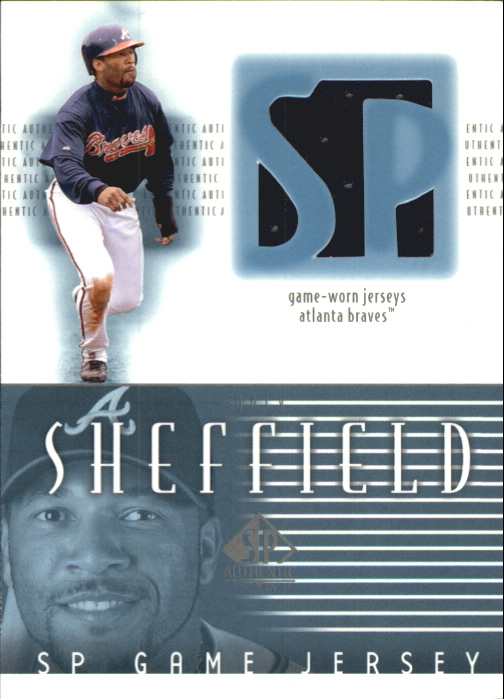 2002 SP Authentic Game Jersey #JGS Gary Sheffield