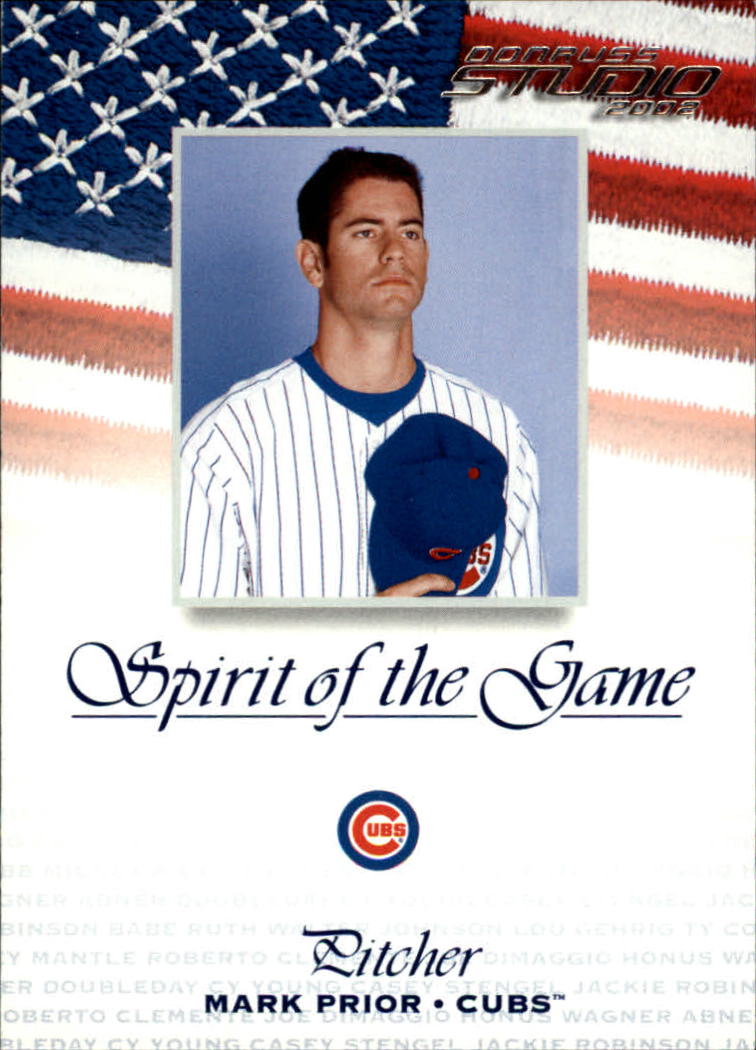 2002 Studio Spirit of the Game #13 Mark Prior