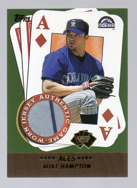 2002 Topps 5-Card Stud Aces Relics #5AMH Mike Hampton Jsy