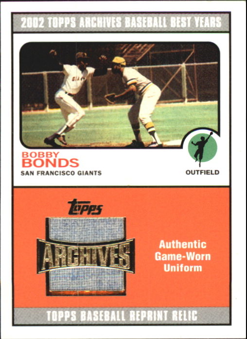 2002 Topps Archives Uniform Relics #TURBB Bobby Bonds 73