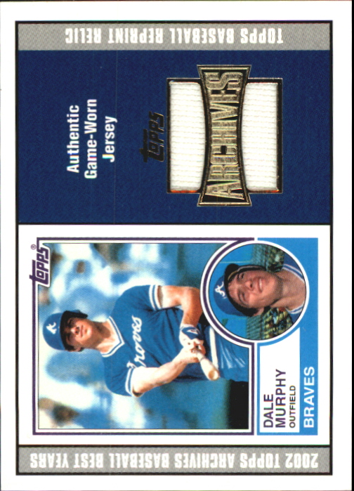 2002 Topps Archives Uniform Relics #TURDM Dale Murphy 83