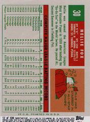2002 Topps Archives Reserve #12 Nellie Fox 59 back image