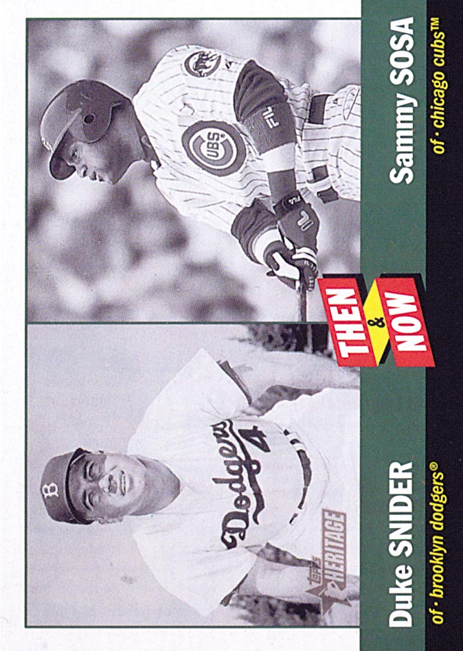 2002 Topps Heritage Then and Now #TN7 D.Snider/S.Sosa