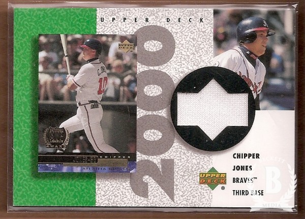2002 UD Authentics Reverse Negative Jerseys #RCJ Chipper Jones