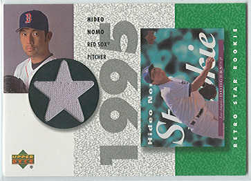 2002 UD Authentics Retro Star Rookie Jerseys #SRHN Hideo Nomo
