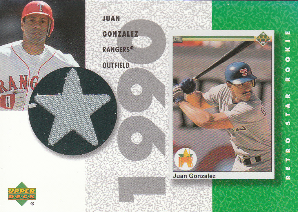 2002 UD Authentics Retro Star Rookie Jerseys #SRJG Juan Gonzalez