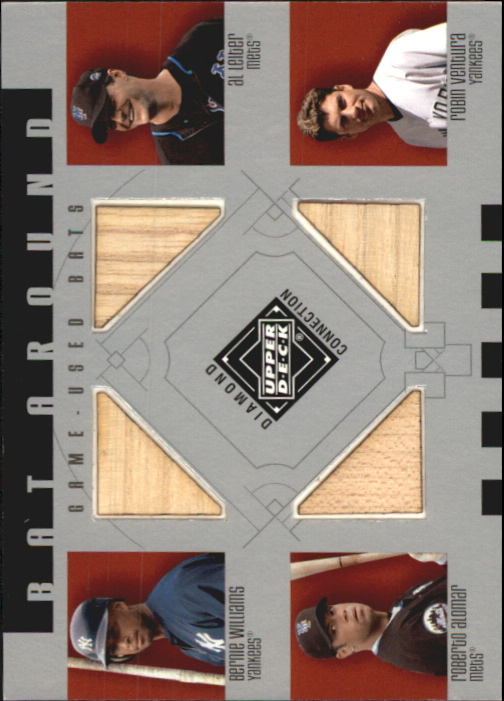 2002 Upper Deck Diamond Connection Bat Around Quads #WLAV Bernie/Leiter/Alom/Vent