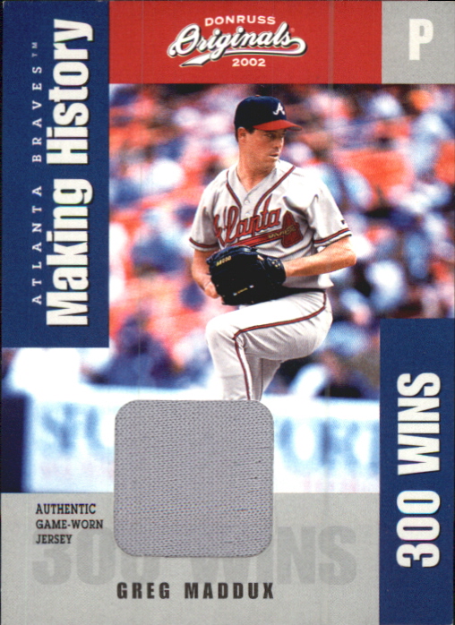2002 Donruss Originals Making History Materials #3 Greg Maddux Jsy