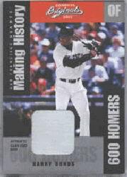 2002 Donruss Originals Making History Materials #5 Barry Bonds Base