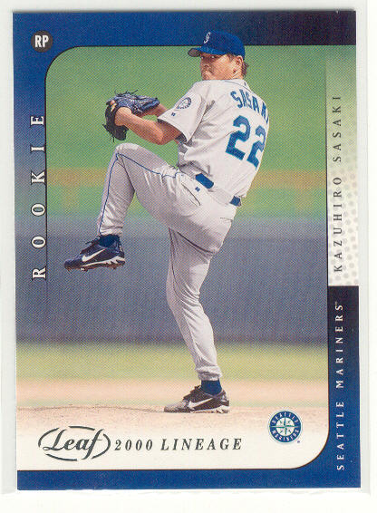 2002 Leaf Lineage #65 Kazuhiro Sasaki 00