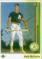 2002 Upper Deck 40-Man Mark McGwire Autograph Buybacks #1 Mark McGwire 89/6