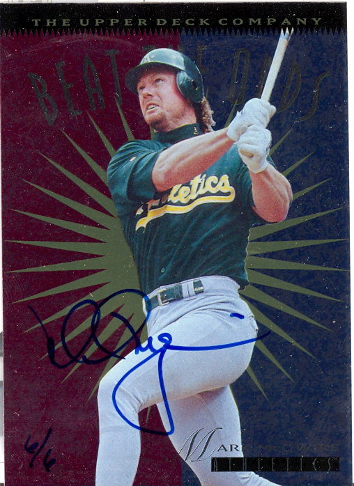 2002 Upper Deck 40-Man Mark McGwire Autograph Buybacks #12 Mark McGwire 96 BO/6