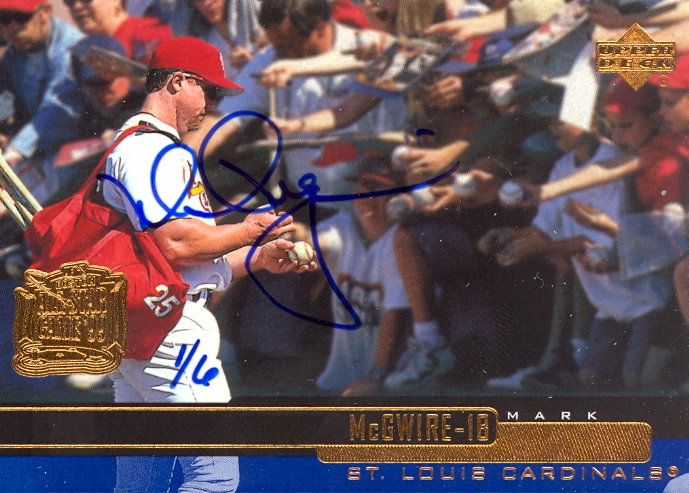 2002 Upper Deck 40-Man Mark McGwire Autograph Buybacks #31 Mark McGwire 00/6