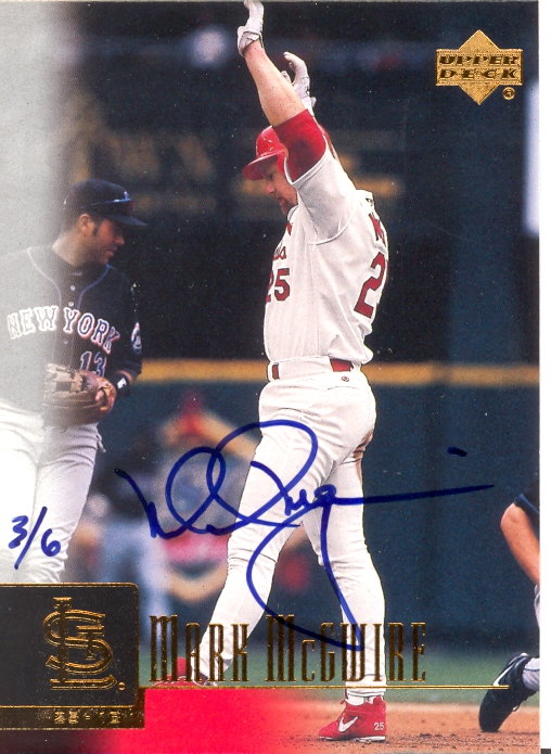 2002 Upper Deck 40-Man Mark McGwire Autograph Buybacks #39 Mark McGwire 01/6