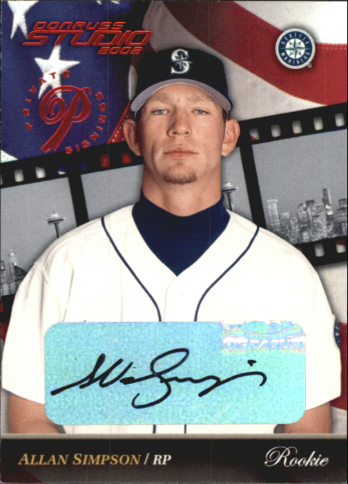2002 Studio Private Signings #244 Allan Simpson ROO/250
