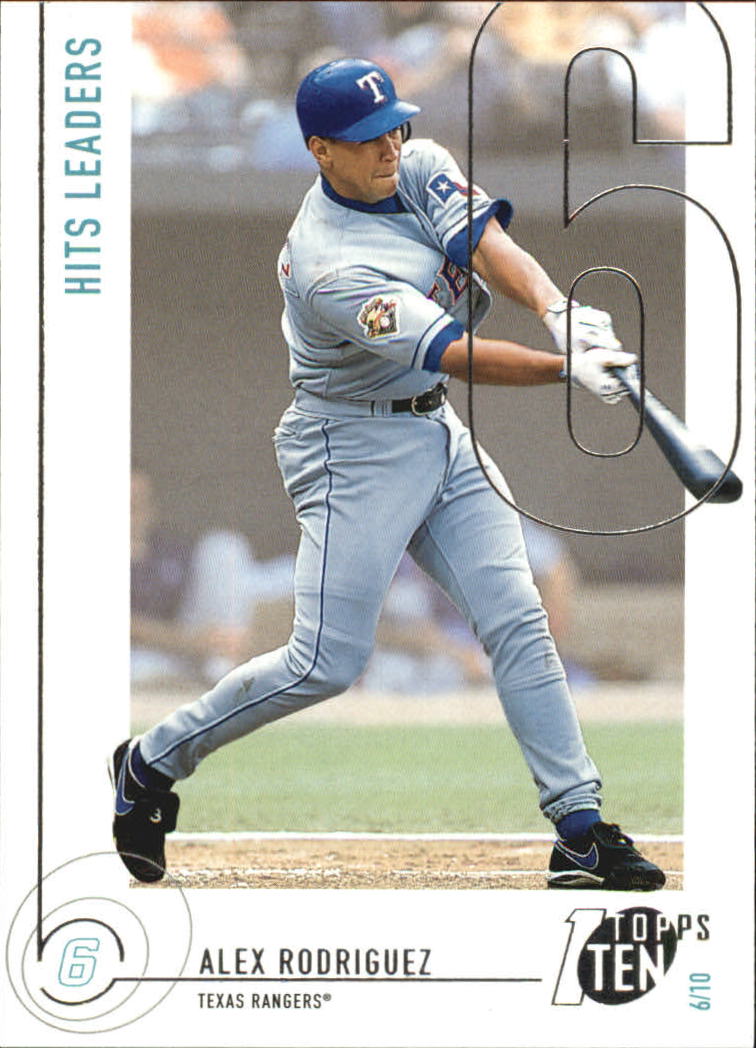 2002 Topps Ten #6 Alex Rodriguez HITS